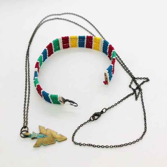 Vintage Southwestern Bracelet & Arrow Necklace - Picture 7 of 8